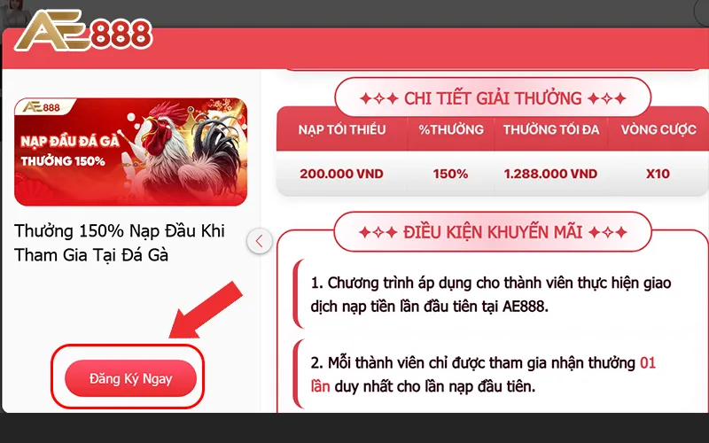 khuyến mãi đá gà